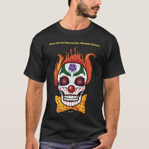 Wicked Evil Clown Skull Mens Tshirt