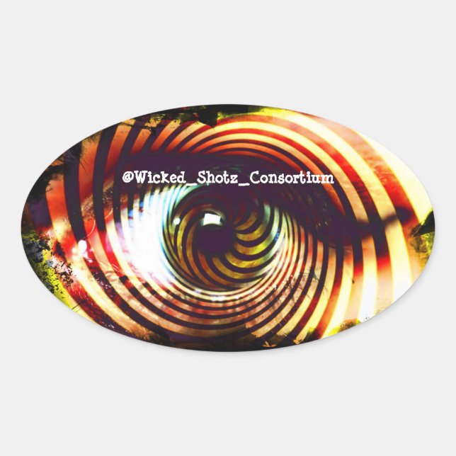 Wicked Eyez Oval Sticker (Front)