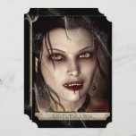 Wicked Female Gothic Vampire Halloween Invitation