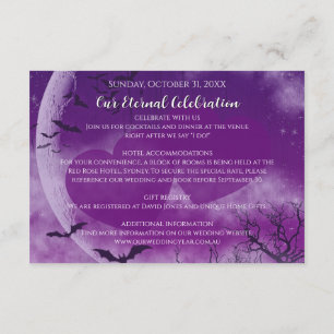 Wicked Fun Halloween Love Moon Wedding Enclosure Card