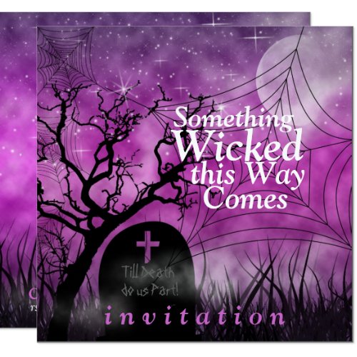 Wicked Fun Halloween Wedding Invitation