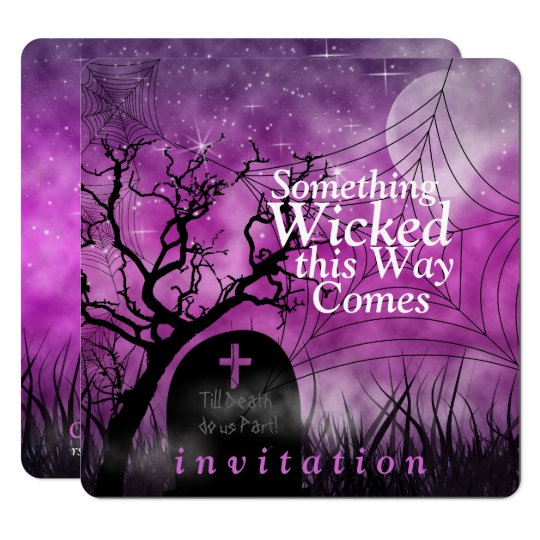 Wicked Fun Halloween Wedding Invitation Zazzle Com