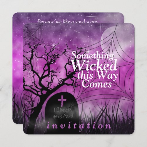 Wicked Fun Halloween Wedding Invitation