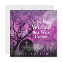 Wicked Fun Halloween Wedding Invitation