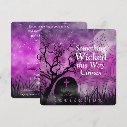 Wicked Fun Halloween Wedding Invitation