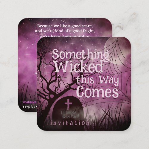 Wicked Fun Halloween Wedding Mini Cards