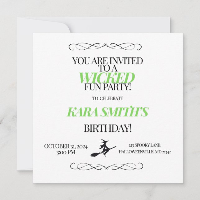 Wicked Fun Party Invitation (Front)