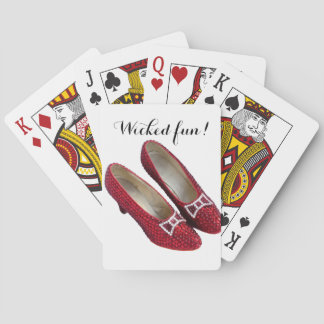 Wicked Fun Ruby Red Slippers Shoes playing cards! Poker Cards