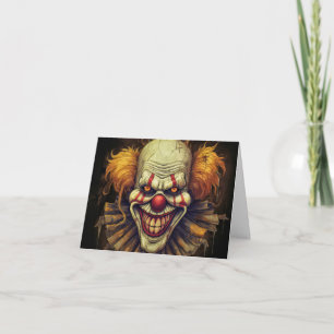 Wicked Funhouse Carnival Clown Happy Halloween Card