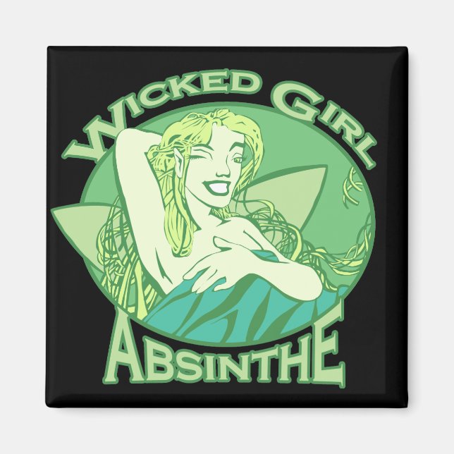Wicked Girl Absinthe Magnet (Front)