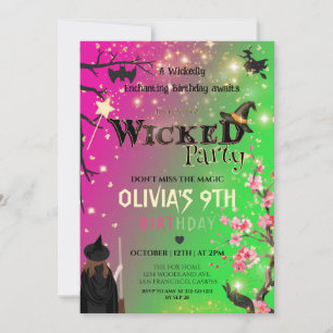 Wicked Girl Birthday Party Invitation