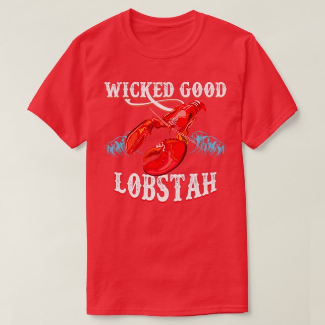 Wicked Good Lobstah Maine Lobster Classic TShirt (Design Front)