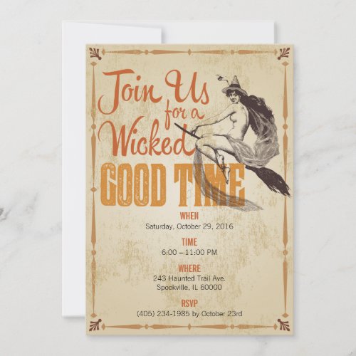 Wicked Good Time Halloween Invitation