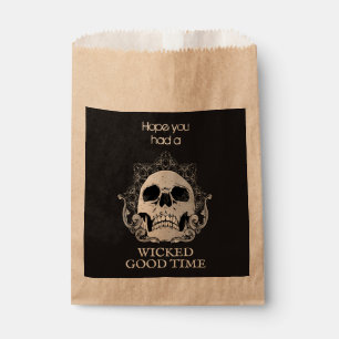 Wicked Good Time Halloween Skull Treat Favor Bag