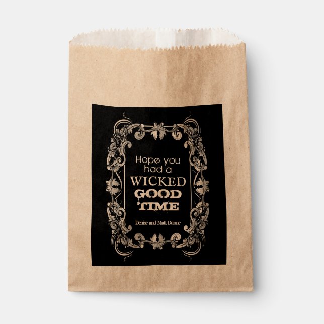 Wicked Good Time Halloween Treats Favor Bag (Front)