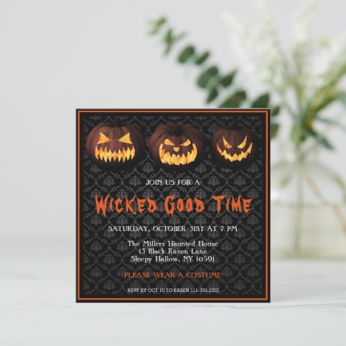 Wicked Good Time  Invitation