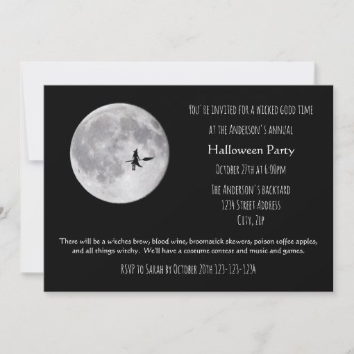 Wicked Good Time Moon - Halloween Party Invitation | Zazzle