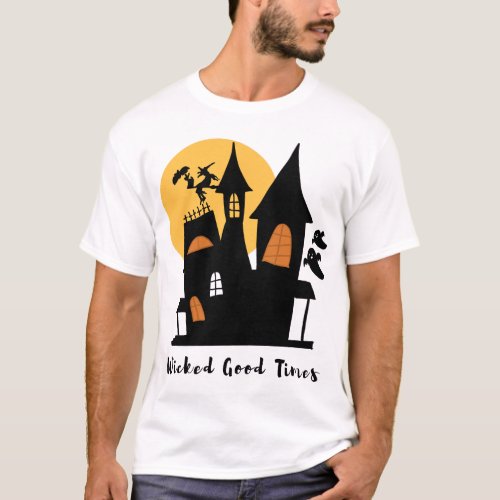 Wicked Good Times Halloween Spooky Witch Ghost T_Shirt