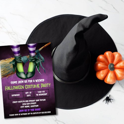 Wicked Halloween Costume Party Invitation