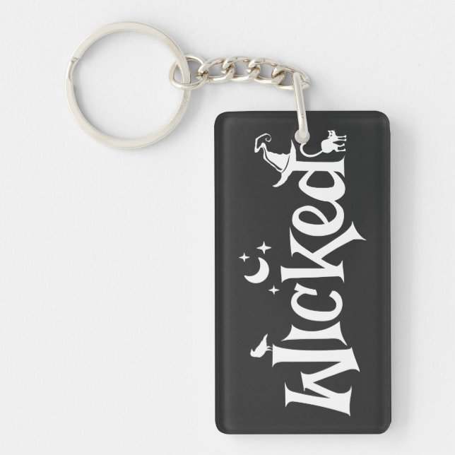 Wicked Halloween Funny Witch  Keychain (Front)