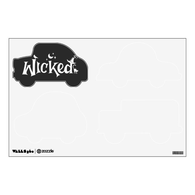 Wicked Halloween Funny Witch  Wall Decal (Front)