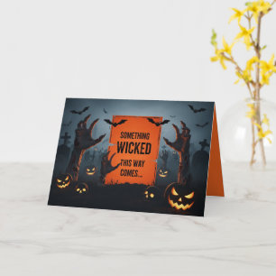 Wicked Halloween Graveyard Card