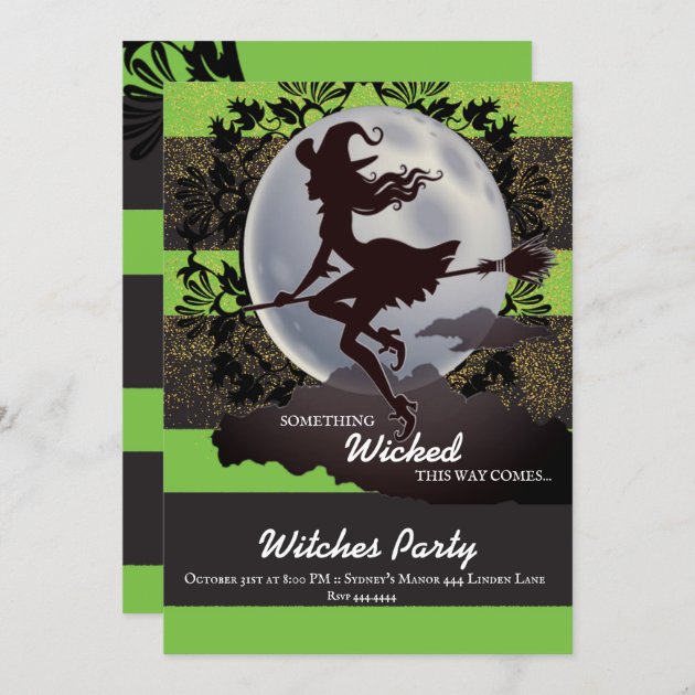 Wicked Halloween Party Invitations | Zazzle