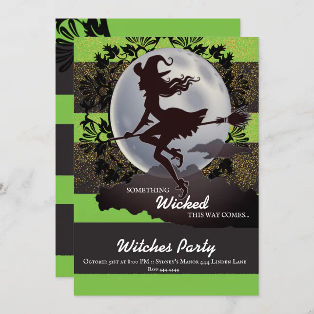 Wicked Halloween Party Invitations | Zazzle