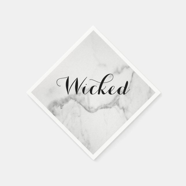 Wicked in Marble Halloween Napkin (Corner)