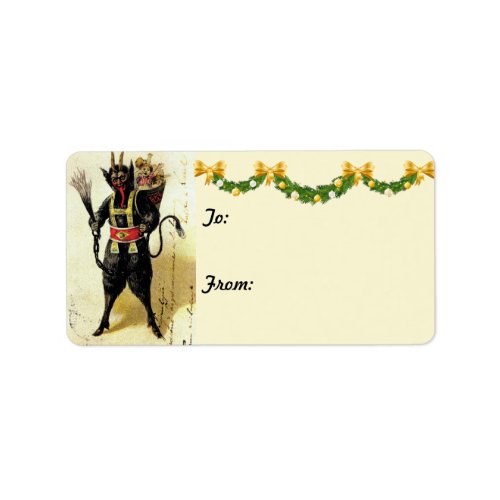 Wicked Krampus Demon Holiday Christmas Gift Tags