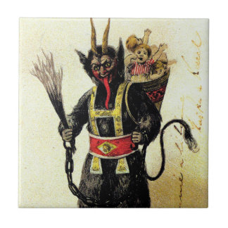 Wicked Krampus Scary Demon Holiday Christmas Xmas Ceramic Tile