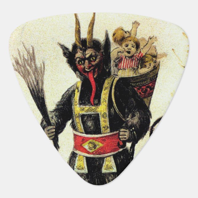 Wicked Krampus Scary Demon Holiday Christmas Xmas Guitar Pick (Front)
