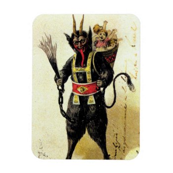 Wicked Krampus Scary Demon Holiday Christmas Xmas Magnet by Then_Is_Now at Zazzle