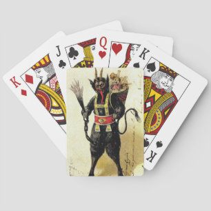 Wicked Krampus Scary Demon Holiday Christmas Xmas Poker Cards