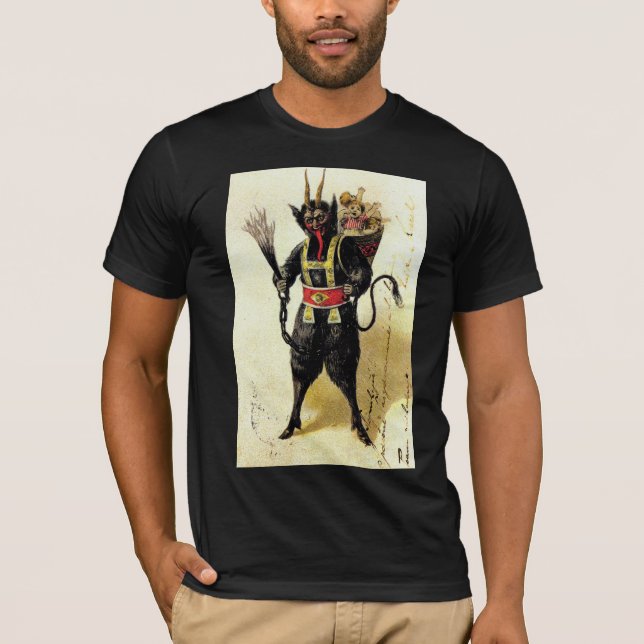 Wicked Krampus Scary Demon Holiday Christmas Xmas T-Shirt (Front)