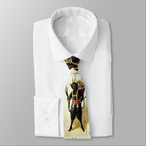 Wicked Krampus Scary Demon Holiday Christmas Xmas Tie