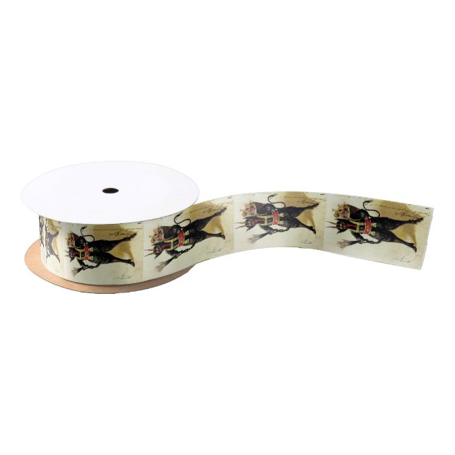 Wicked Krampus Scary Demon Xmas Christmas Satin Ribbon (Spool)
