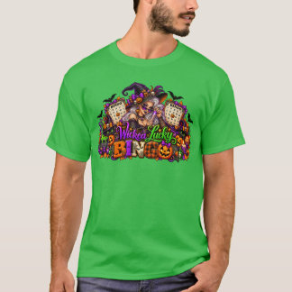 Wicked Lucky Halloween Bingo Witch T-Shirt
