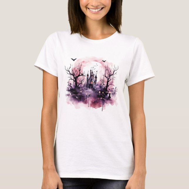 Wicked Mansion: Haunted House Inspired Fashion T-Shirt (Front)