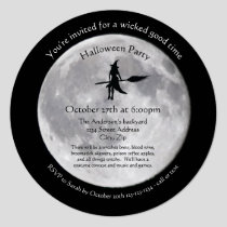 Wicked Moon - Circle Halloween Party Invitation