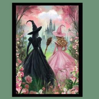 Wicked Musical Poster – Elphaba & Glinda Art Print