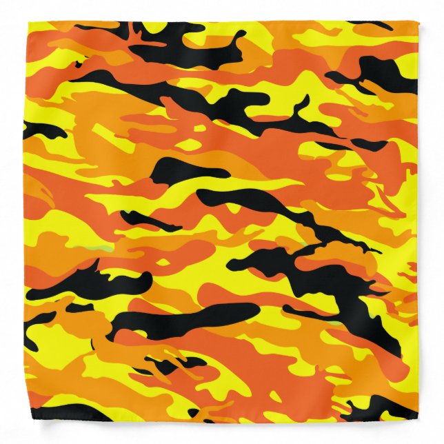 Wicked Orange Camo Bandana (Front)