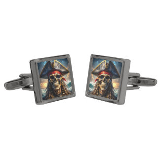 Wicked Pirate Skull Cufflinks