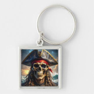 Wicked Pirate Skull Keychain