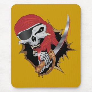 Wicked Pirate Skull Mouse Pad