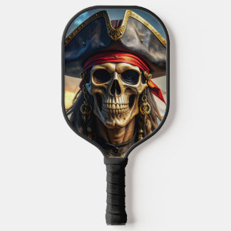 Wicked Pirate Skull Pickleball Paddle