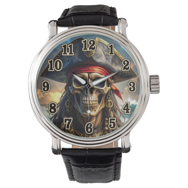 Wicked Pirate Skull Watch (Front)