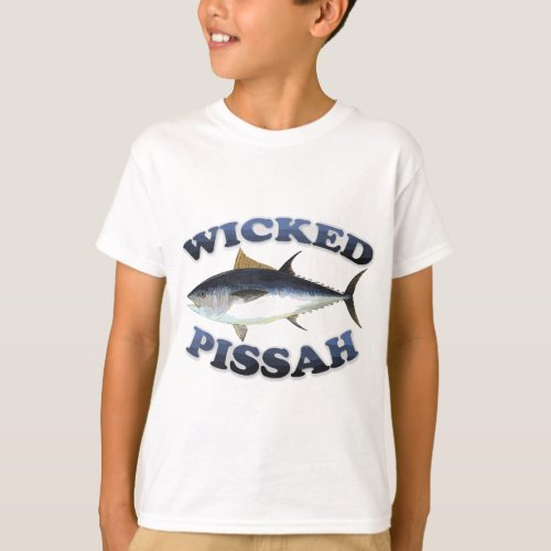 Wicked Pissah Bluefin Tuna Fish Illustration Fishi T_Shirt