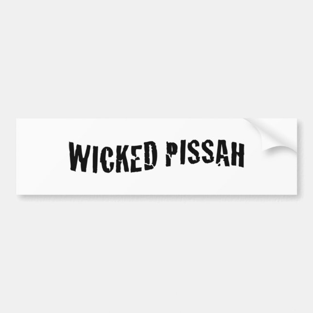 Wicked Pissah Bumper Sticker (Front)