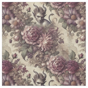 Wicked Plum Petals – Gothic Classic Tile Fabric
